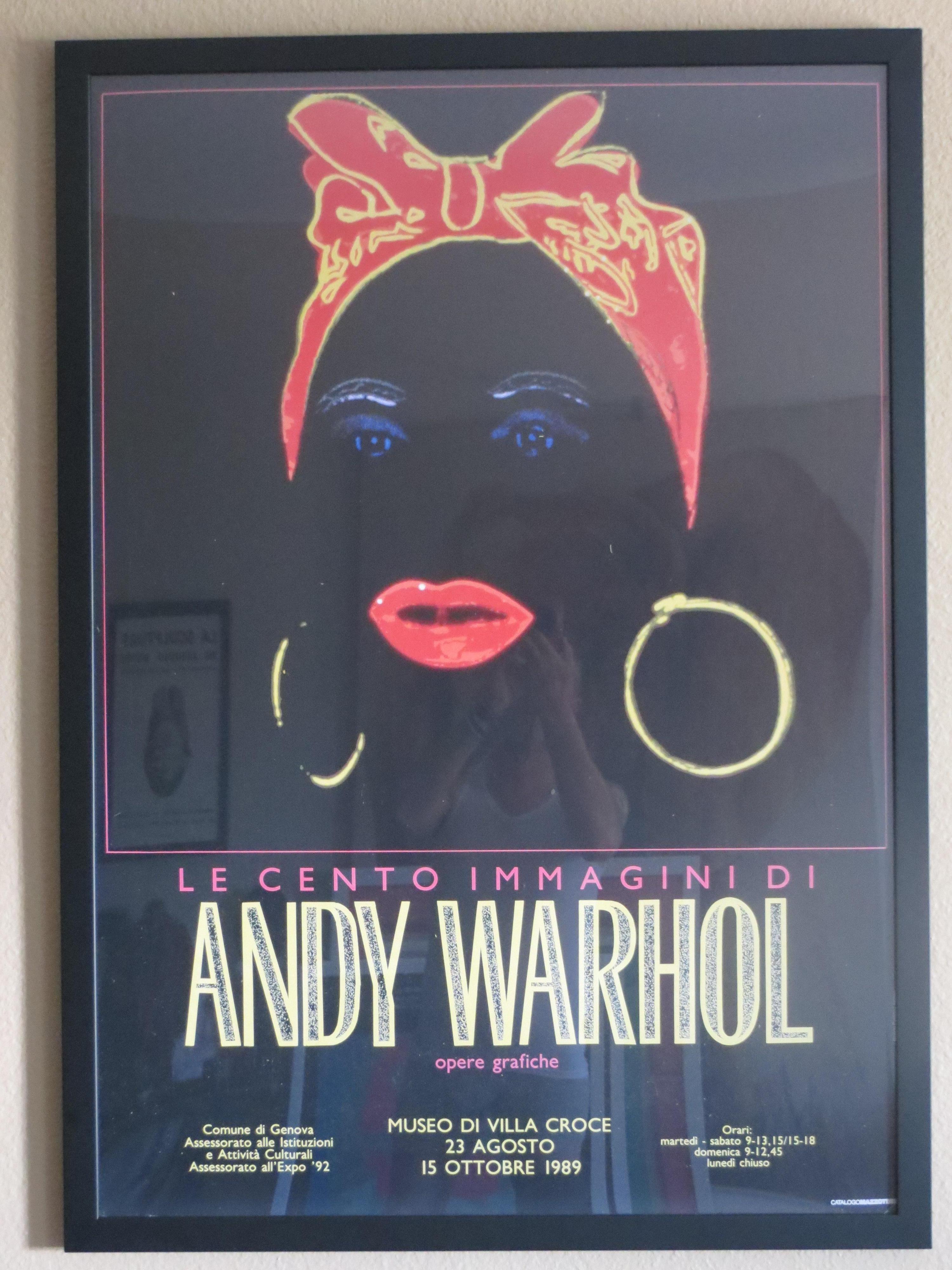 Ausstellungsplakat nach Andy Warhol, Genova 1989, Ausstellungsplakat im Angebot 2