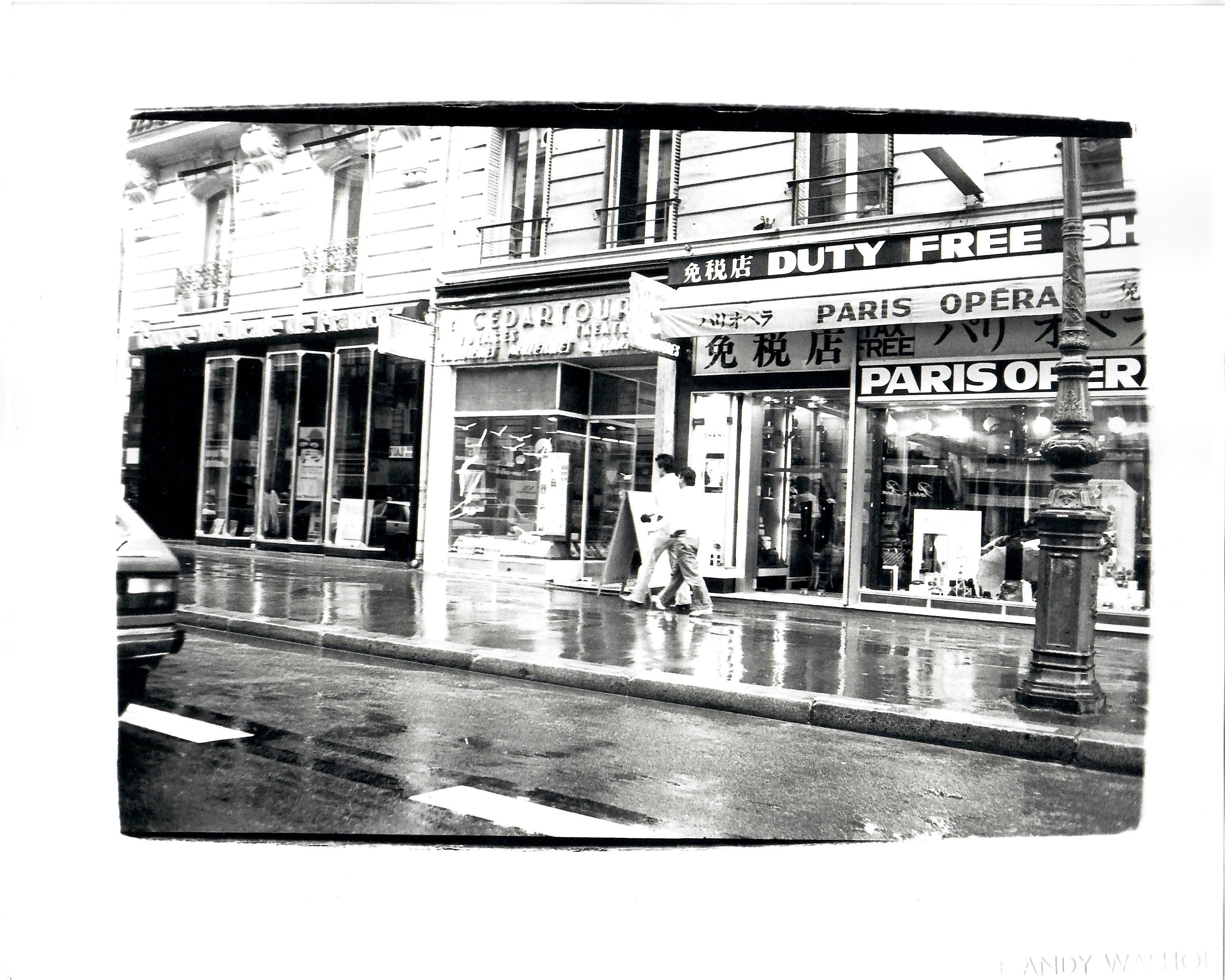 Andy Warhol Black and White Photograph - Paris Street
