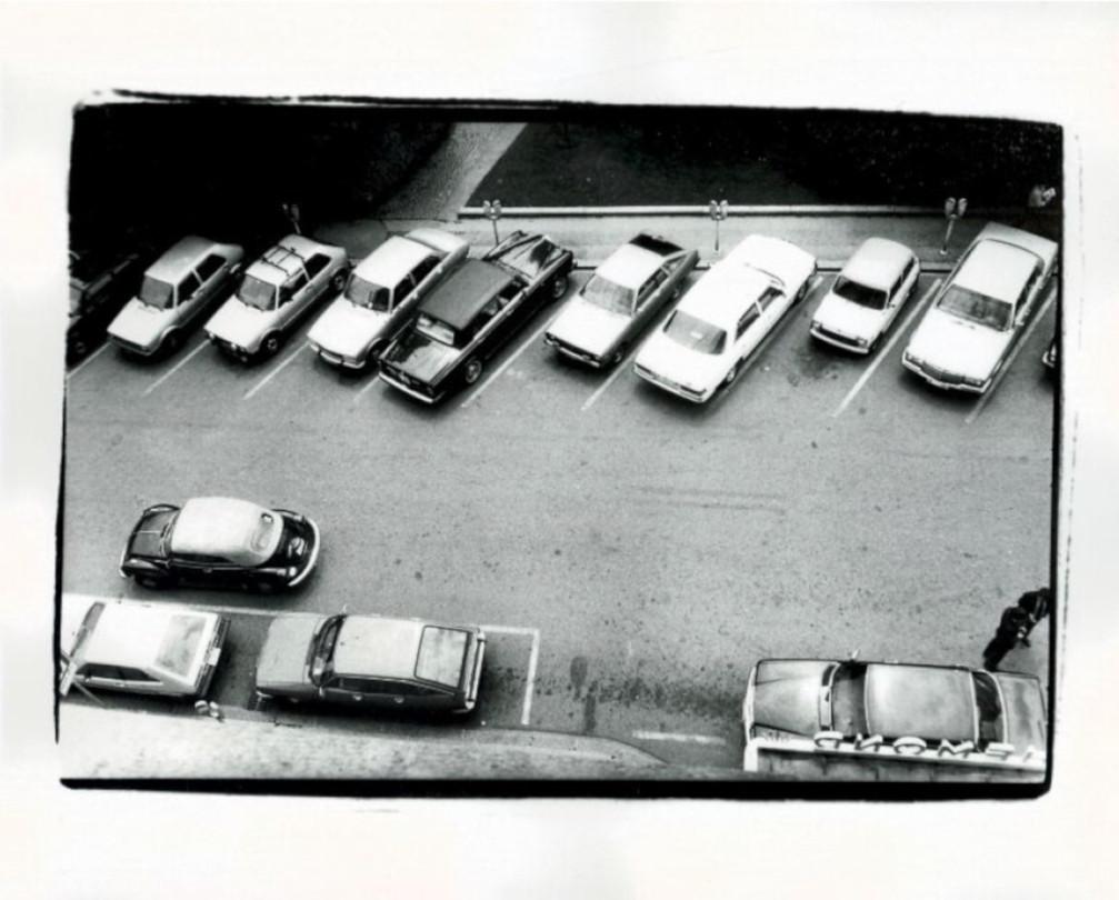 Andy Warhol Black and White Photograph - Parking Lot
