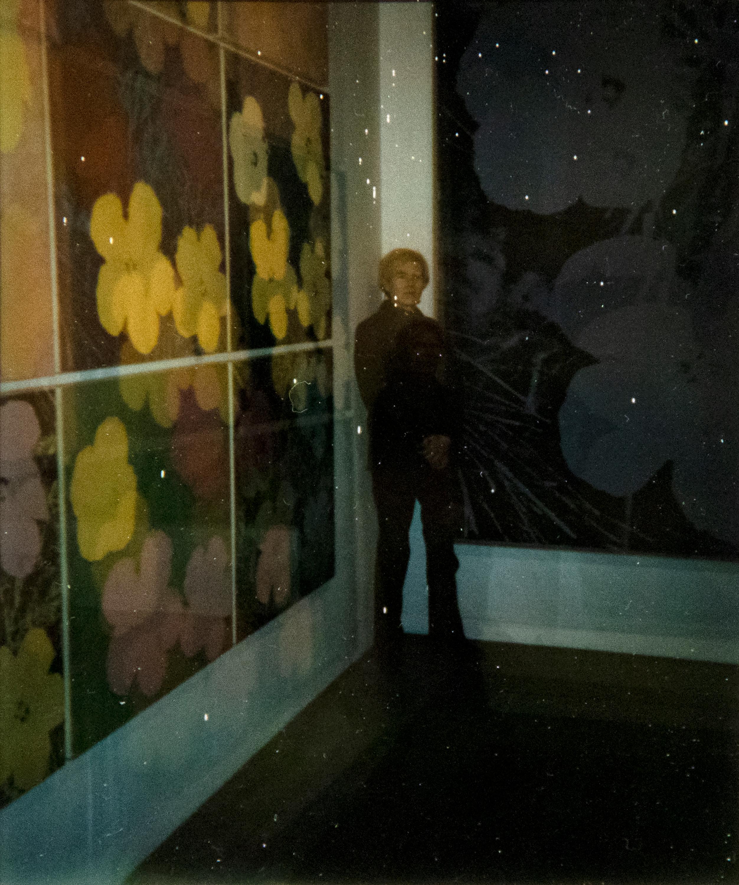 Andy Warhol Figurative Photograph - Self Portrait at 'Flowers' Exhibition