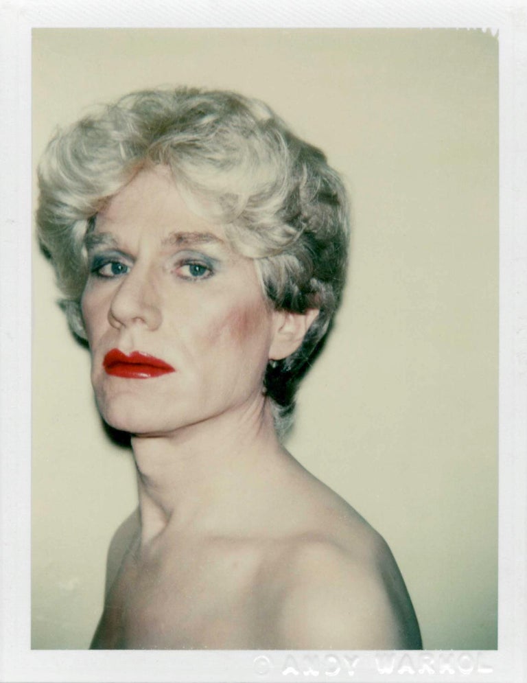 <i>Self-Portrait in Drag</i>, 1981, by Andy Warhol, offered by Laurence Miller Gallery