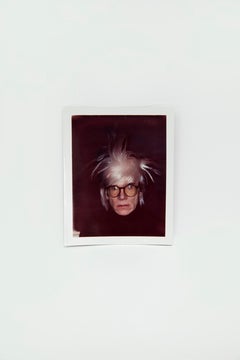 Vintage Polaroid of Self-Portrait in Fright Wig by Andy Warhol 