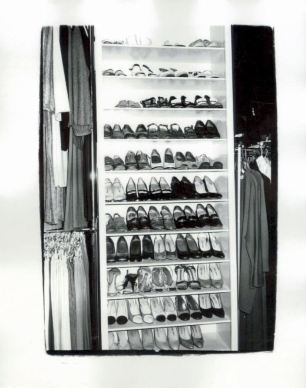 Andy Warhol Black and White Photograph - Shoe Closet