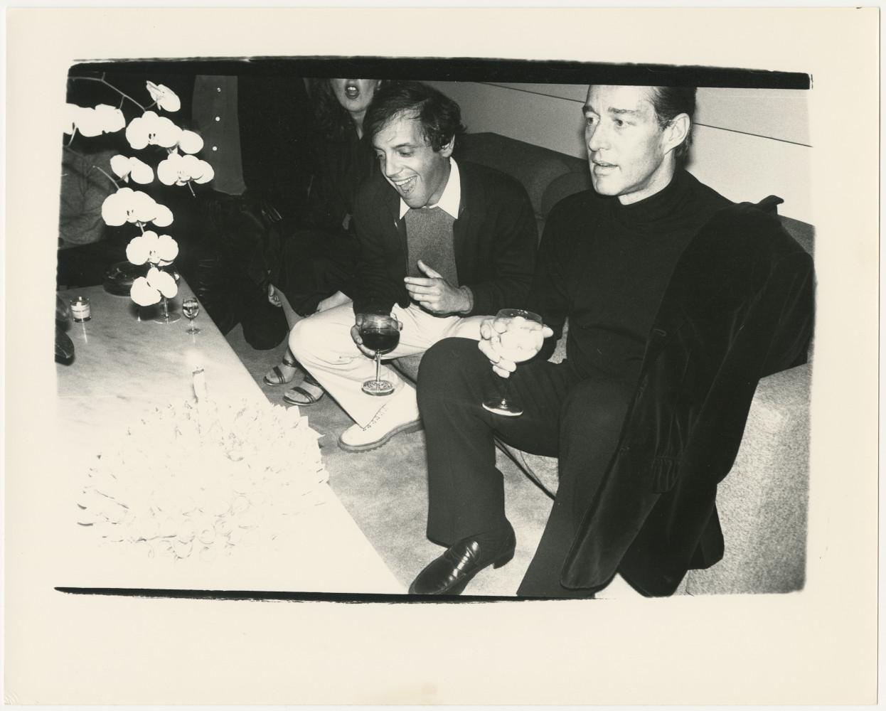 Andy Warhol Black and White Photograph - Steve Rubell & Halston