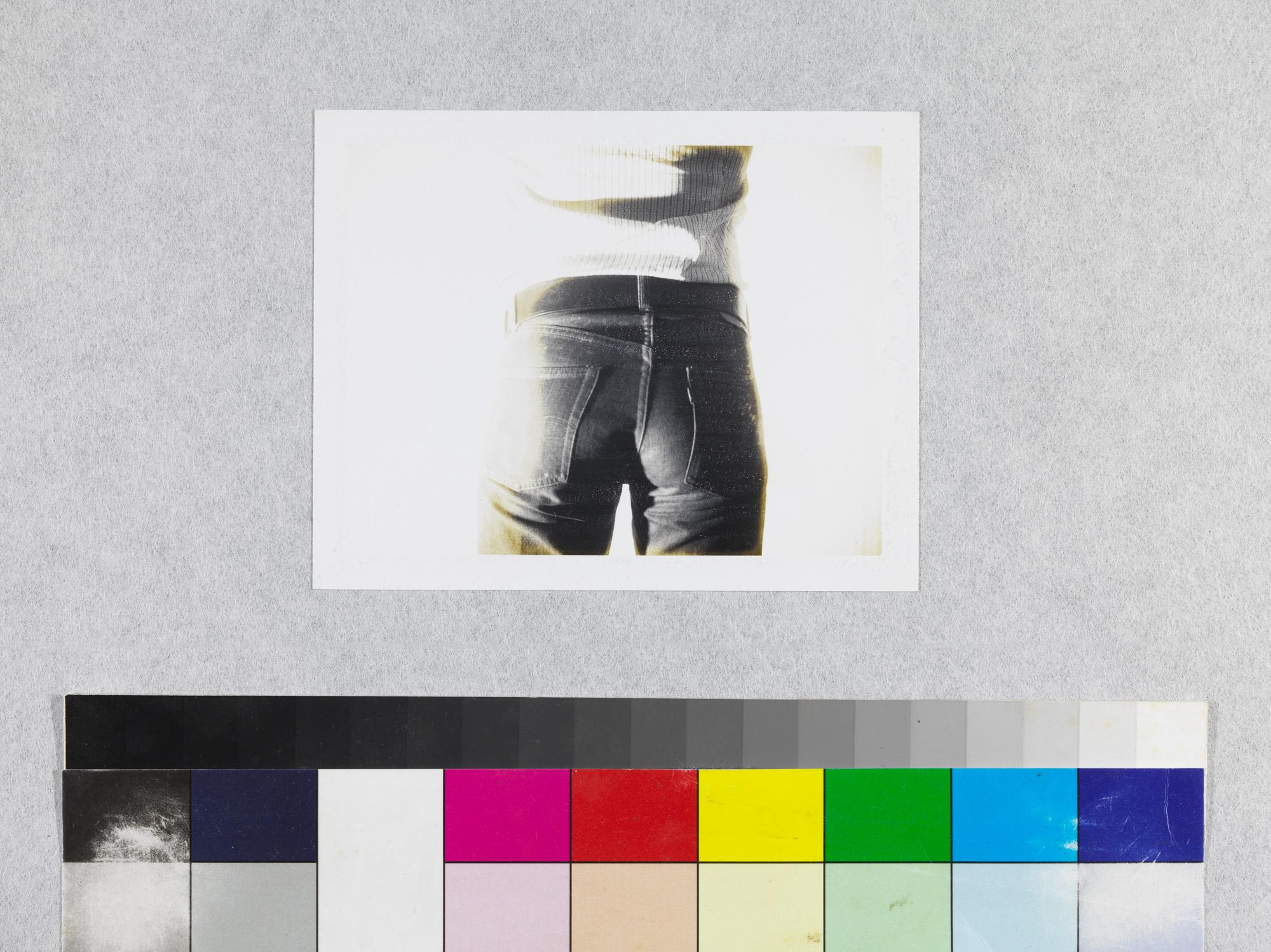 Study for Rolling Stones' „Sticky Fingers“ Albumcover von Polaroid (Pop-Art), Photograph, von Andy Warhol