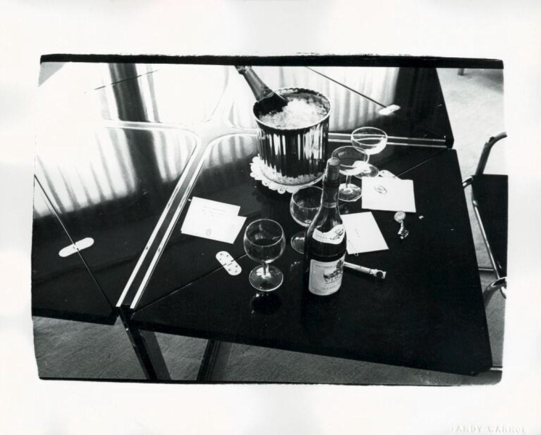 Andy Warhol Black and White Photograph - Table Setting