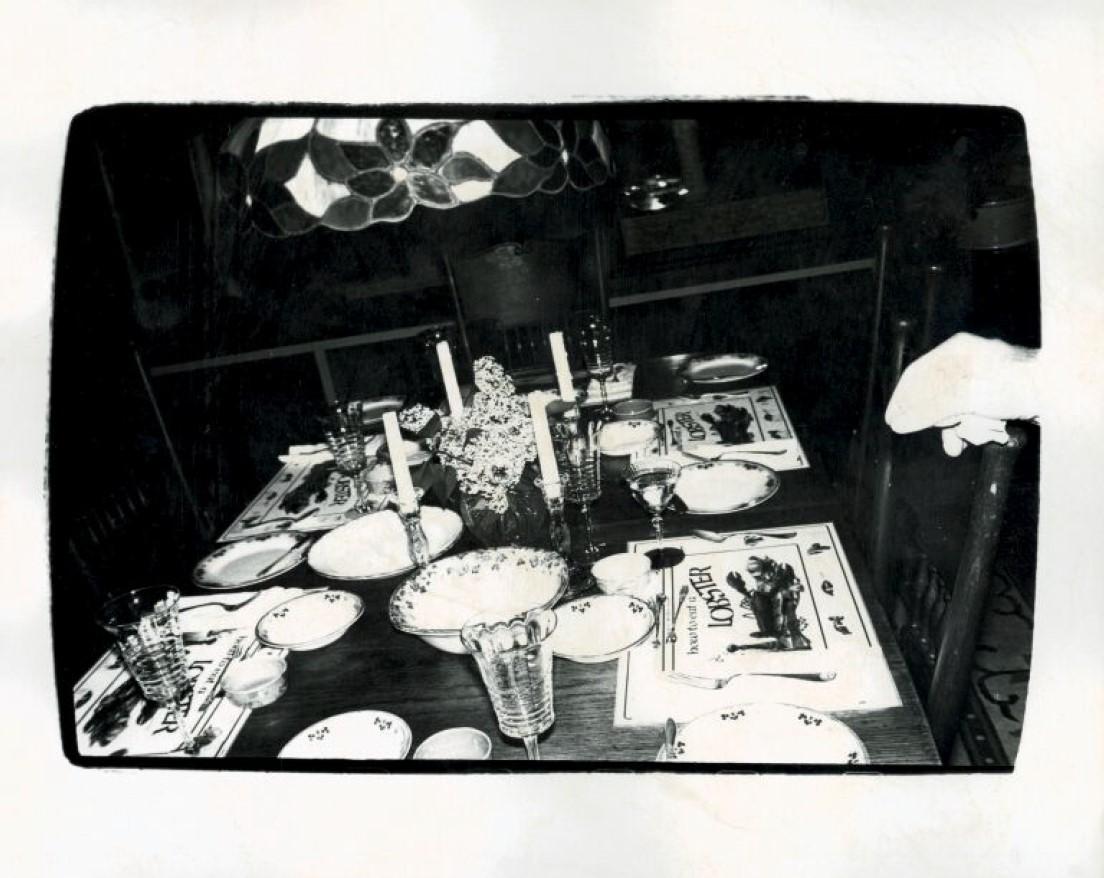 Andy Warhol Black and White Photograph - Table Setting