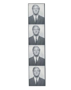 Silver gelatin photo booth strip of four images of Jim McLaughlin by Andy Warhol