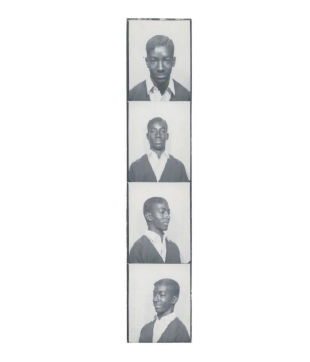 Silver gelatin photo booth strip of four images of Joe Wright by Andy Warhol