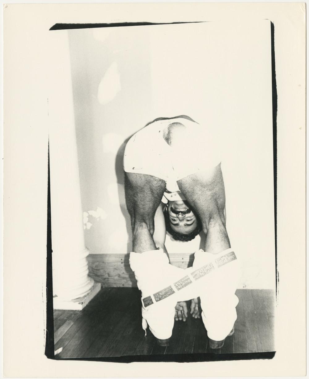 Andy Warhol Nude Photograph - Victor Hugo bending with torn underwear