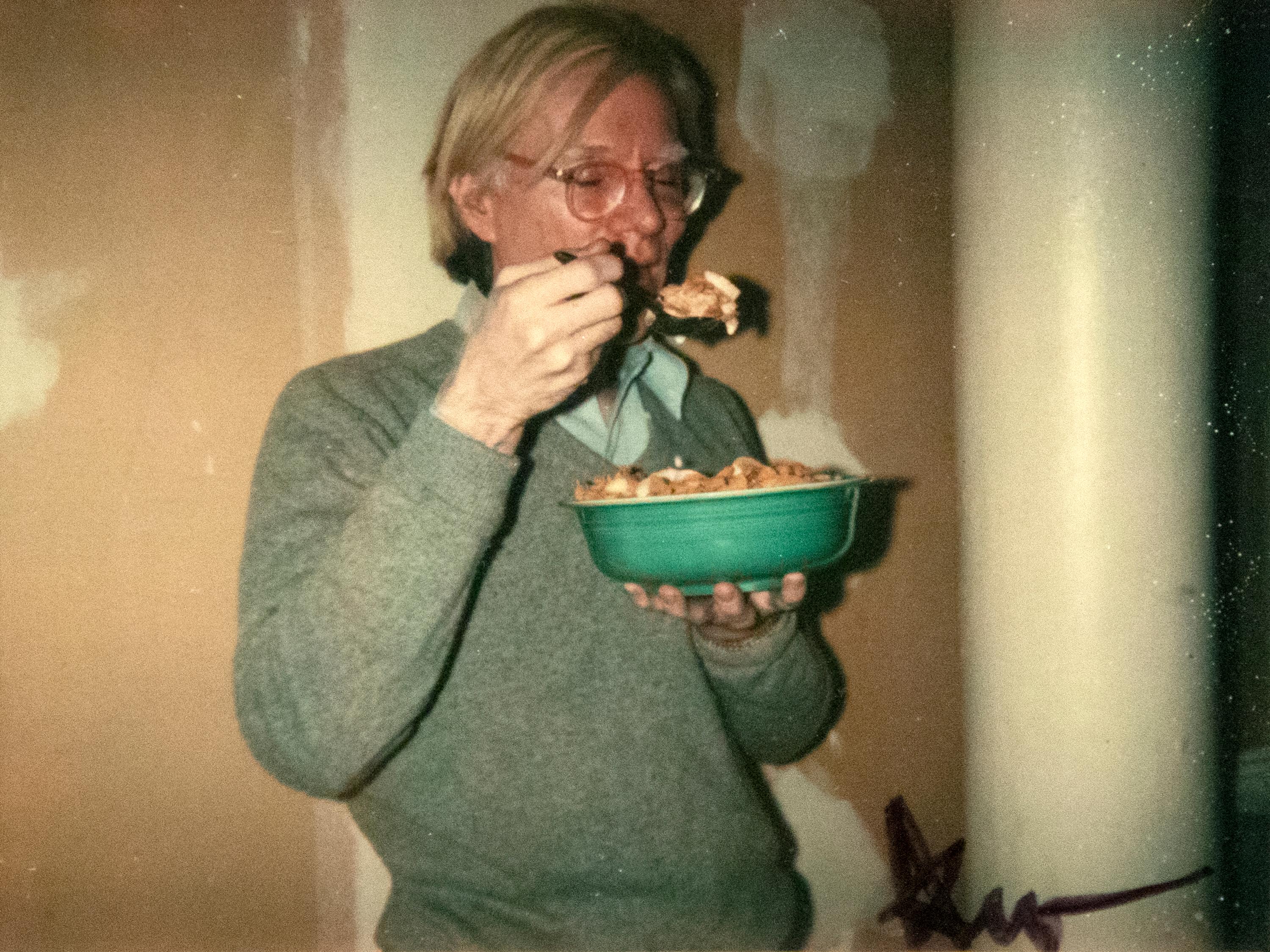 Andy Warhol Portrait Photograph - Warhol with Corn Flakes