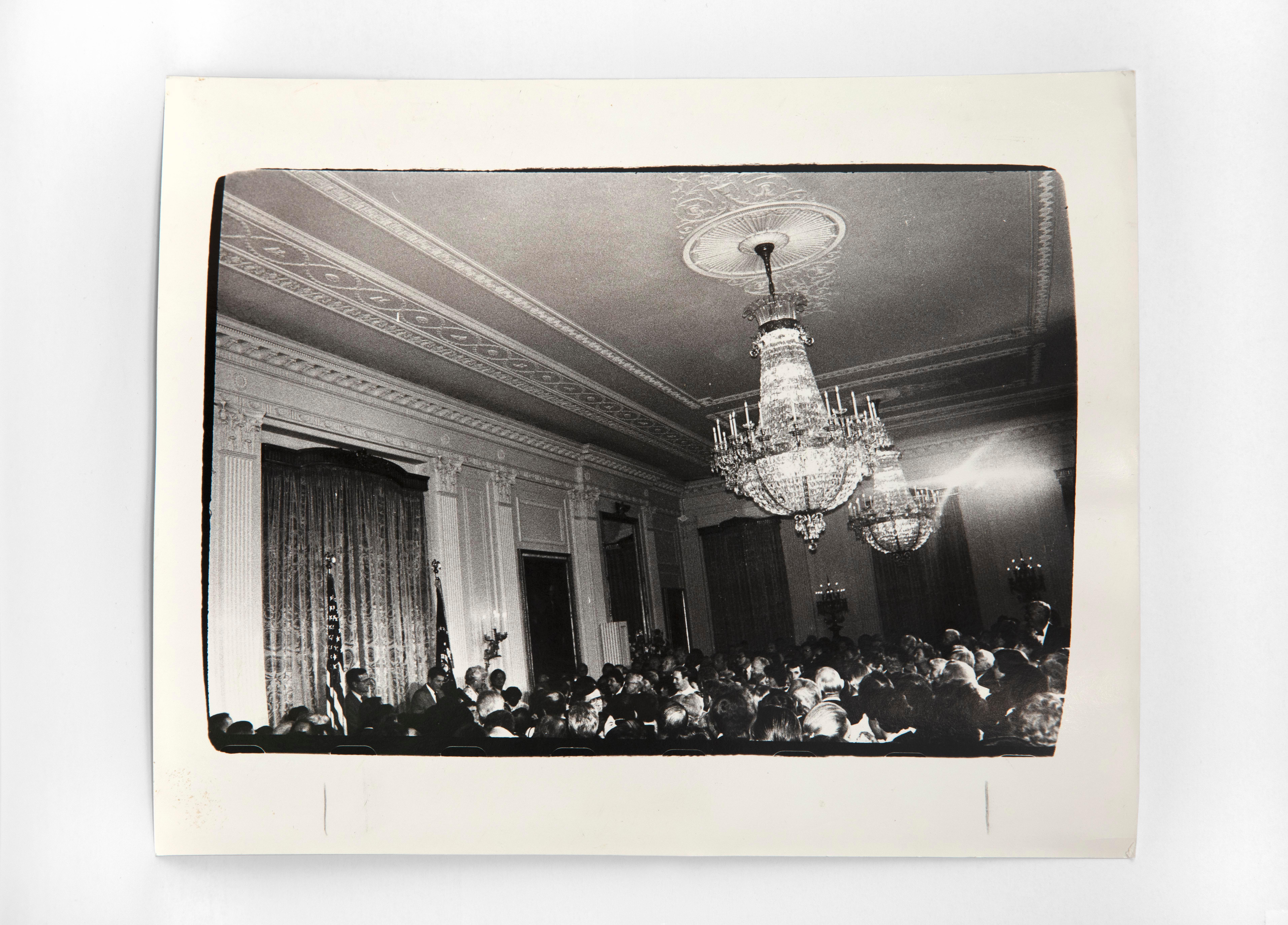 Andy Warhol Black and White Photograph - White House Ballroom