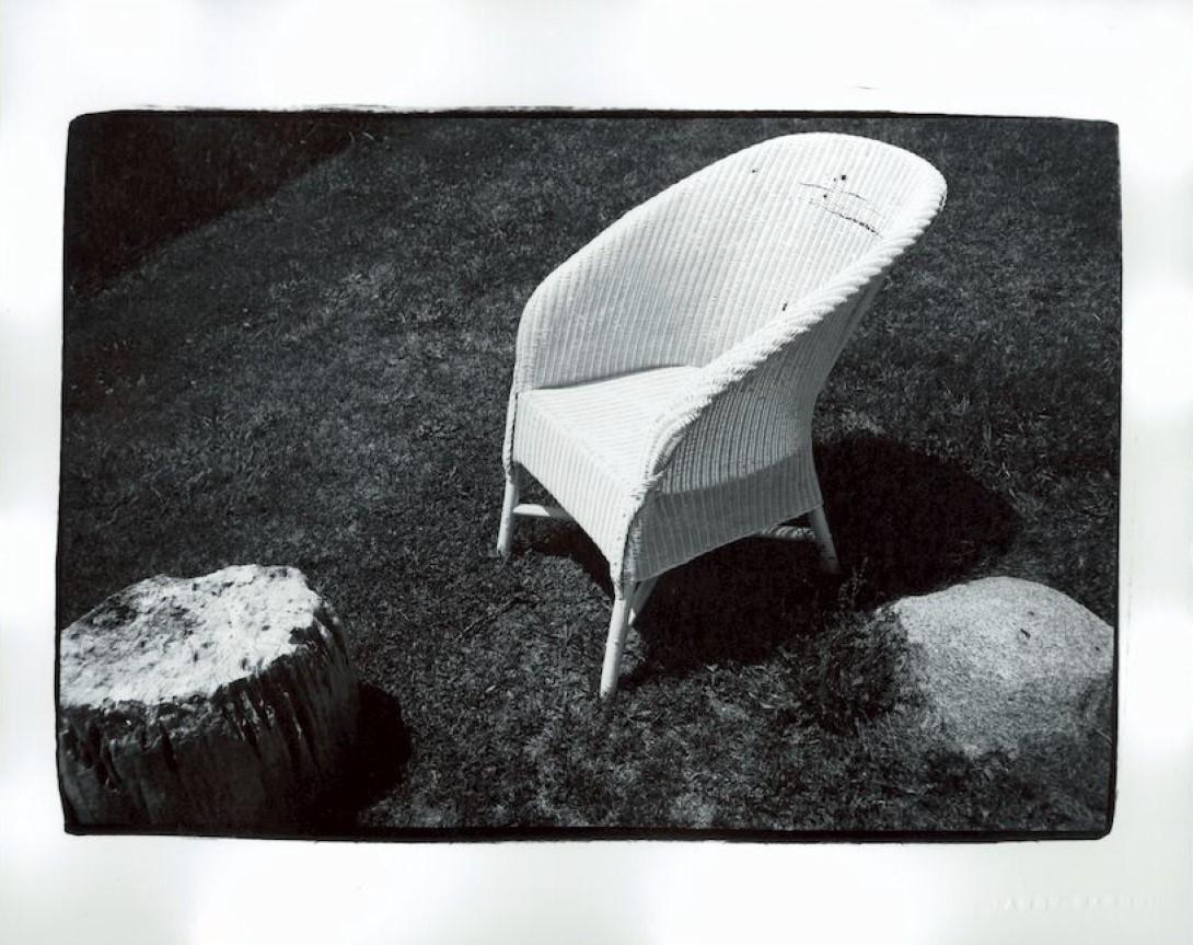 Andy Warhol Black and White Photograph - Wicker Chair