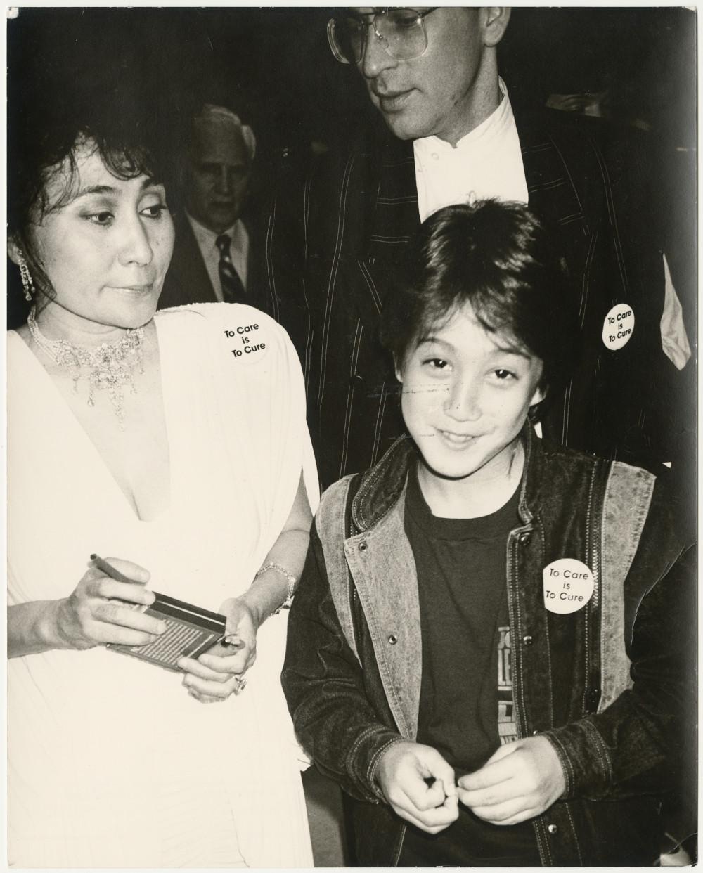 Andy Warhol Black and White Photograph - Yoko Ono & Sean Lennon