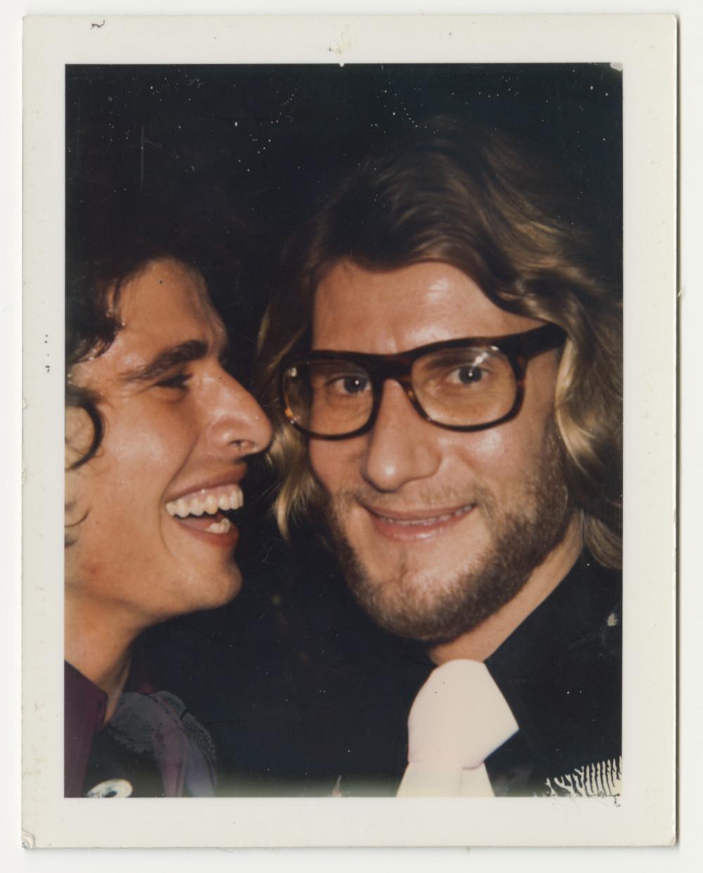 Andy Warhol Color Photograph - Yves Saint Laurent and Unidentified Man