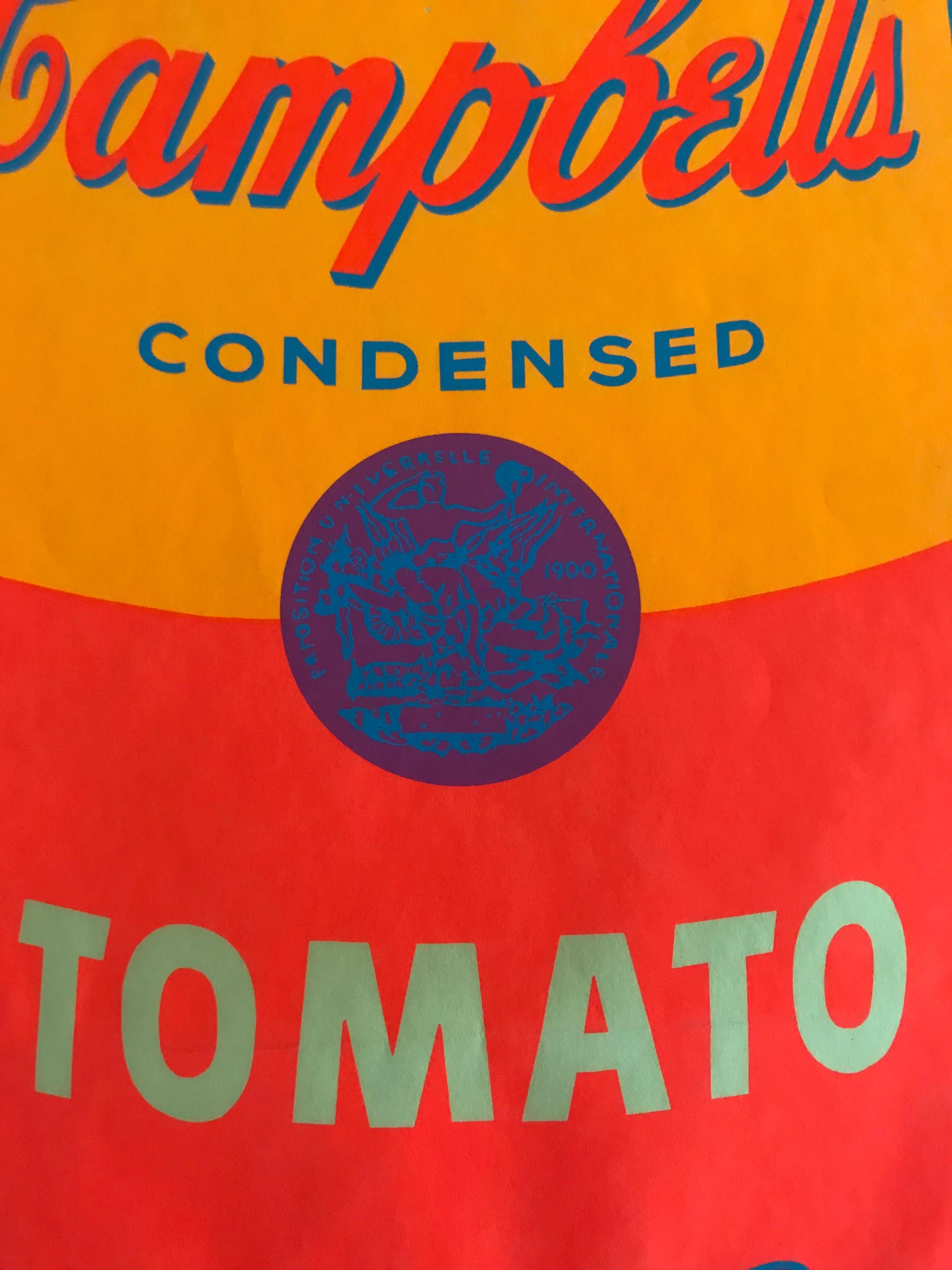 Andy Warhol Pop-Art Soup Can Screen-Print in Colors on Paper Bag 1966  1