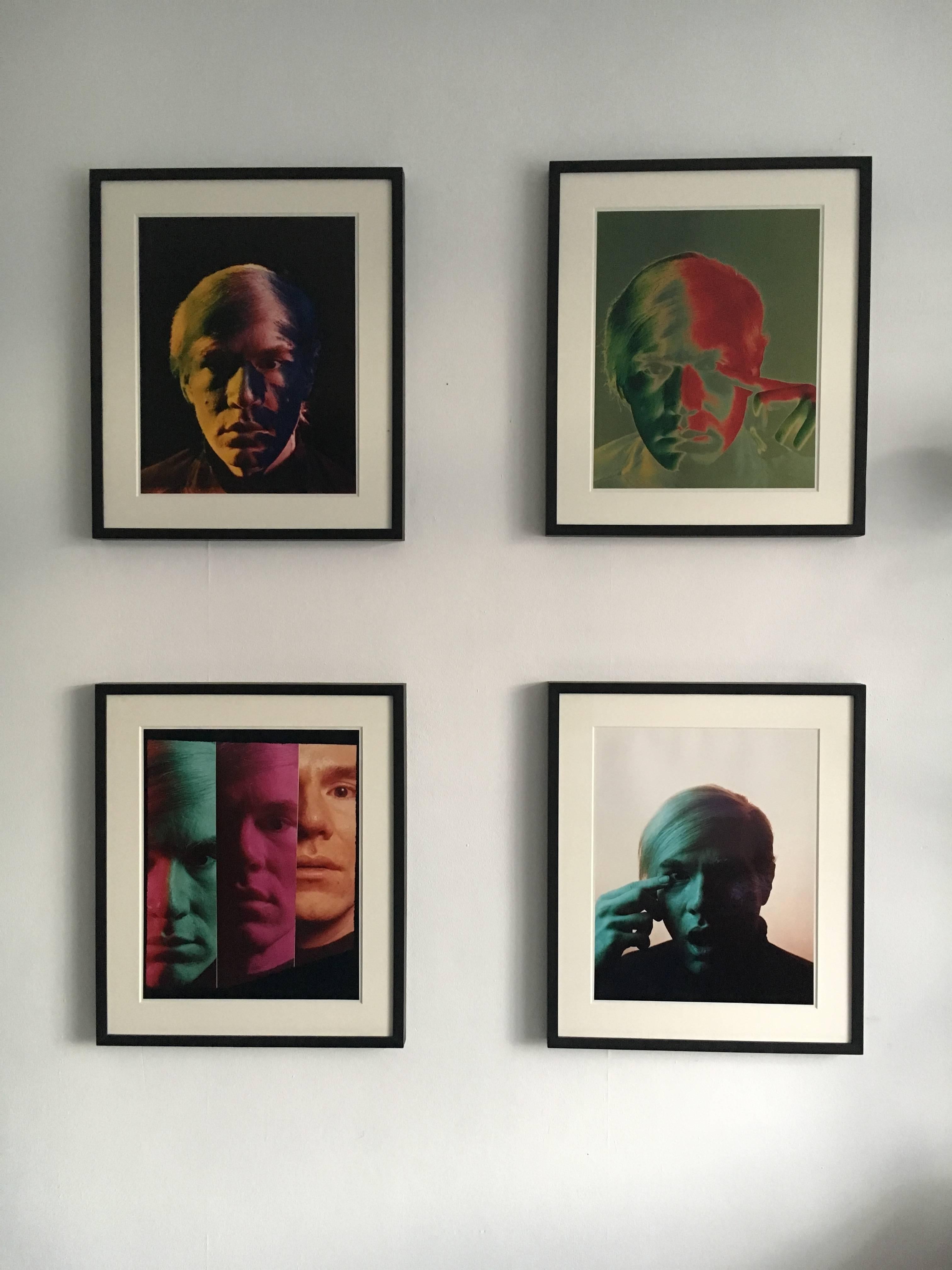 Paper Andy Warhol Portraits by Philippe Halsman, Set of Four