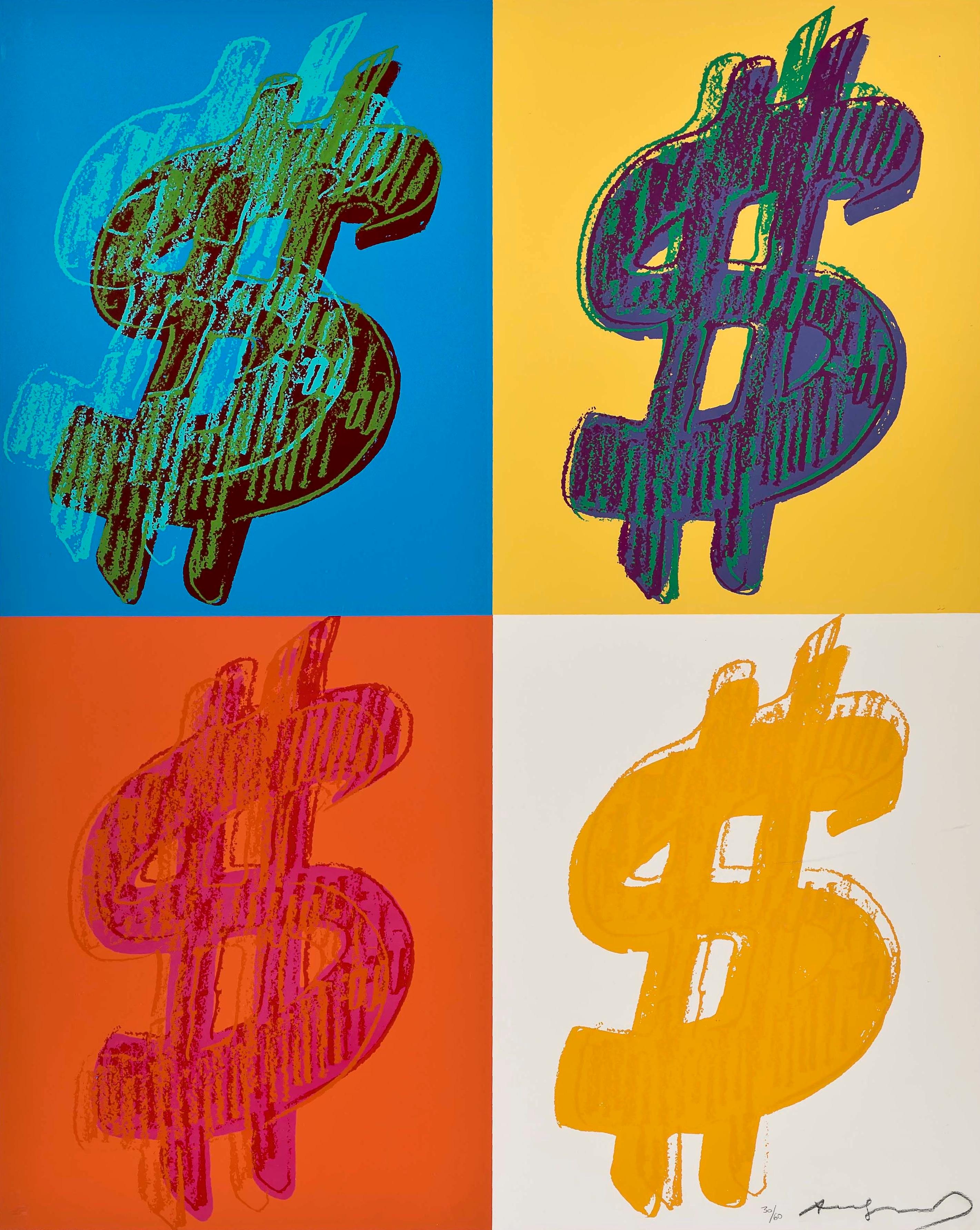 Andy Warhol Print - $ (Quadrant)