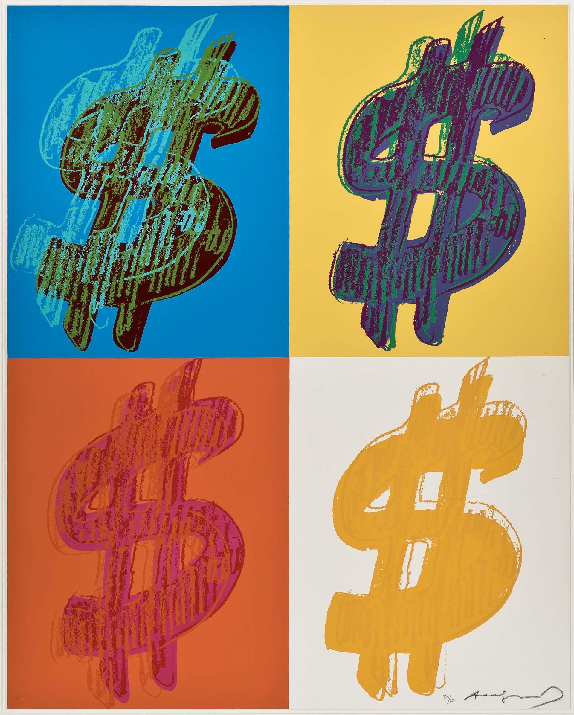 Andy Warhol Figurative Print – $ (Quadrant) F&S II.284