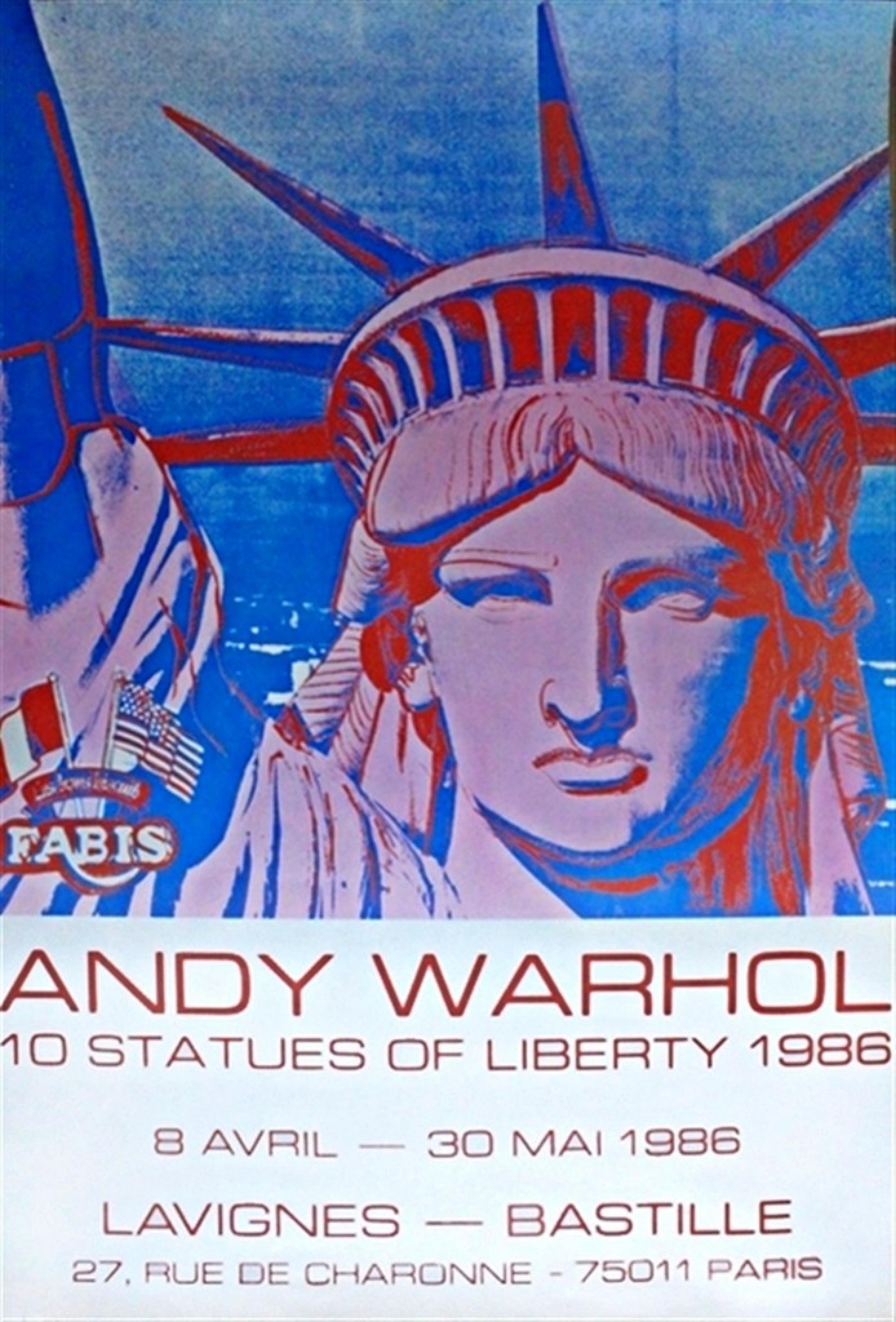 Andy Warhol Figurative Print - 10 Statues of Liberty, Paris