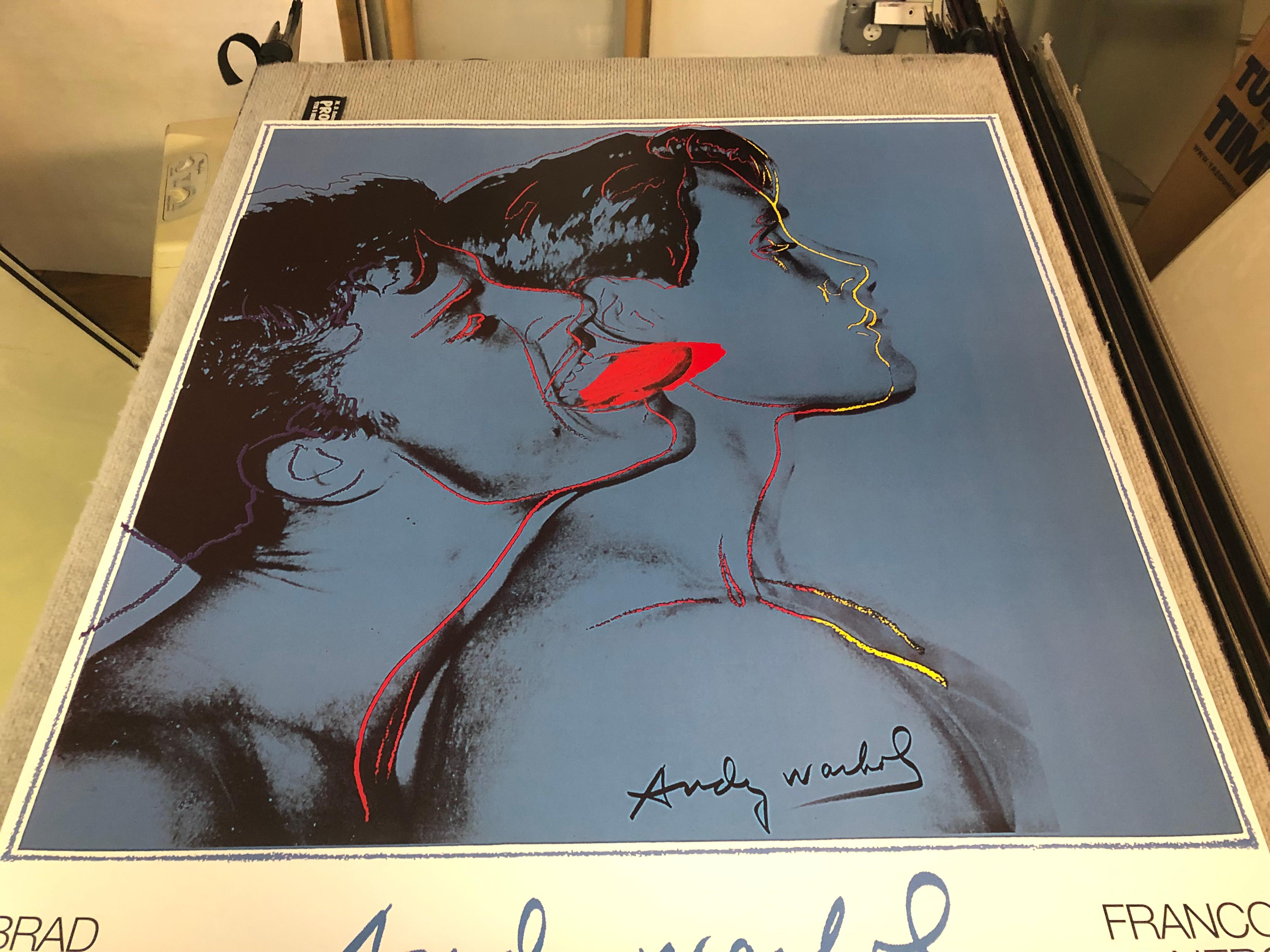 1983 After Andy Warhol 'Querelle Blue' Pop Art Blue, Red Offset Lithograph 4
