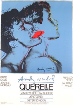 1983 After Andy Warhol 'Querelle Blue' Pop Art Blue, Red Offset Lithograph