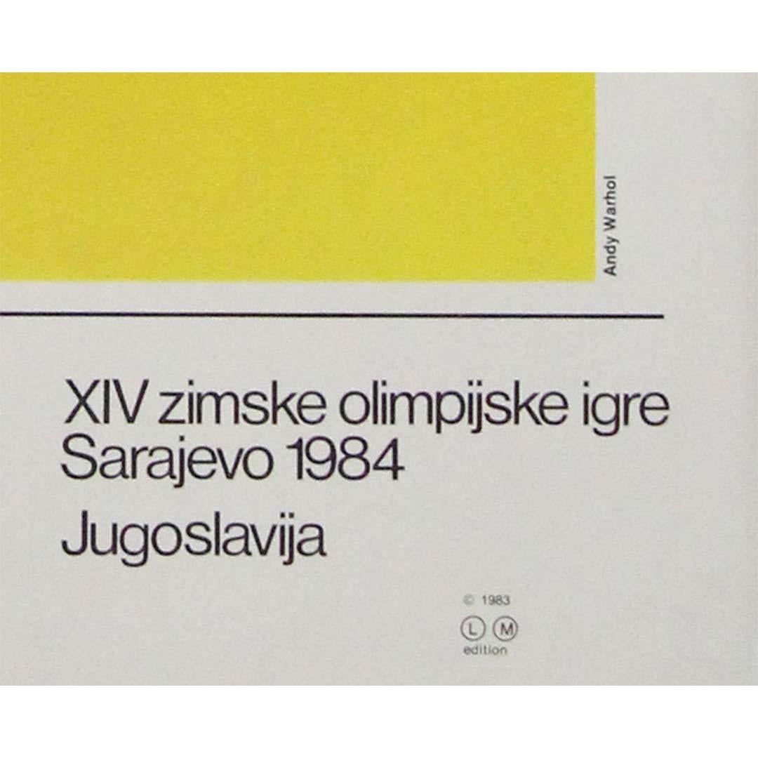 1984 original poster by Warhol for the Winter Olympics in Sarajevo, Yugoslavia For Sale 1