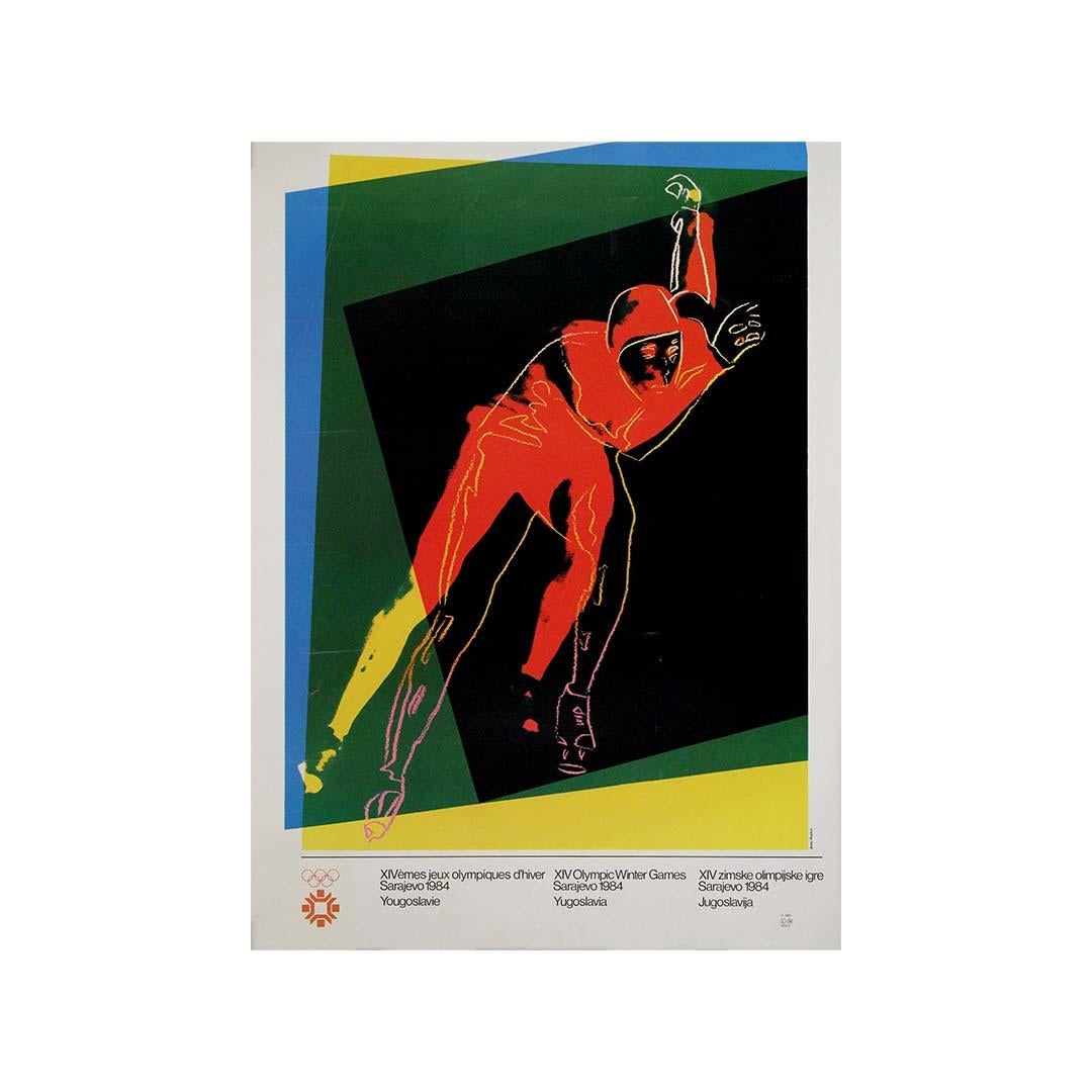 1984 original poster by Warhol for the Winter Olympics in Sarajevo, Yugoslavia For Sale 2