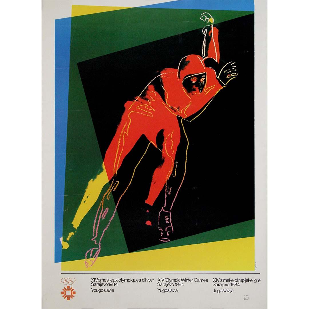 1984 original poster by Warhol for the Winter Olympics in Sarajevo, Yugoslavia