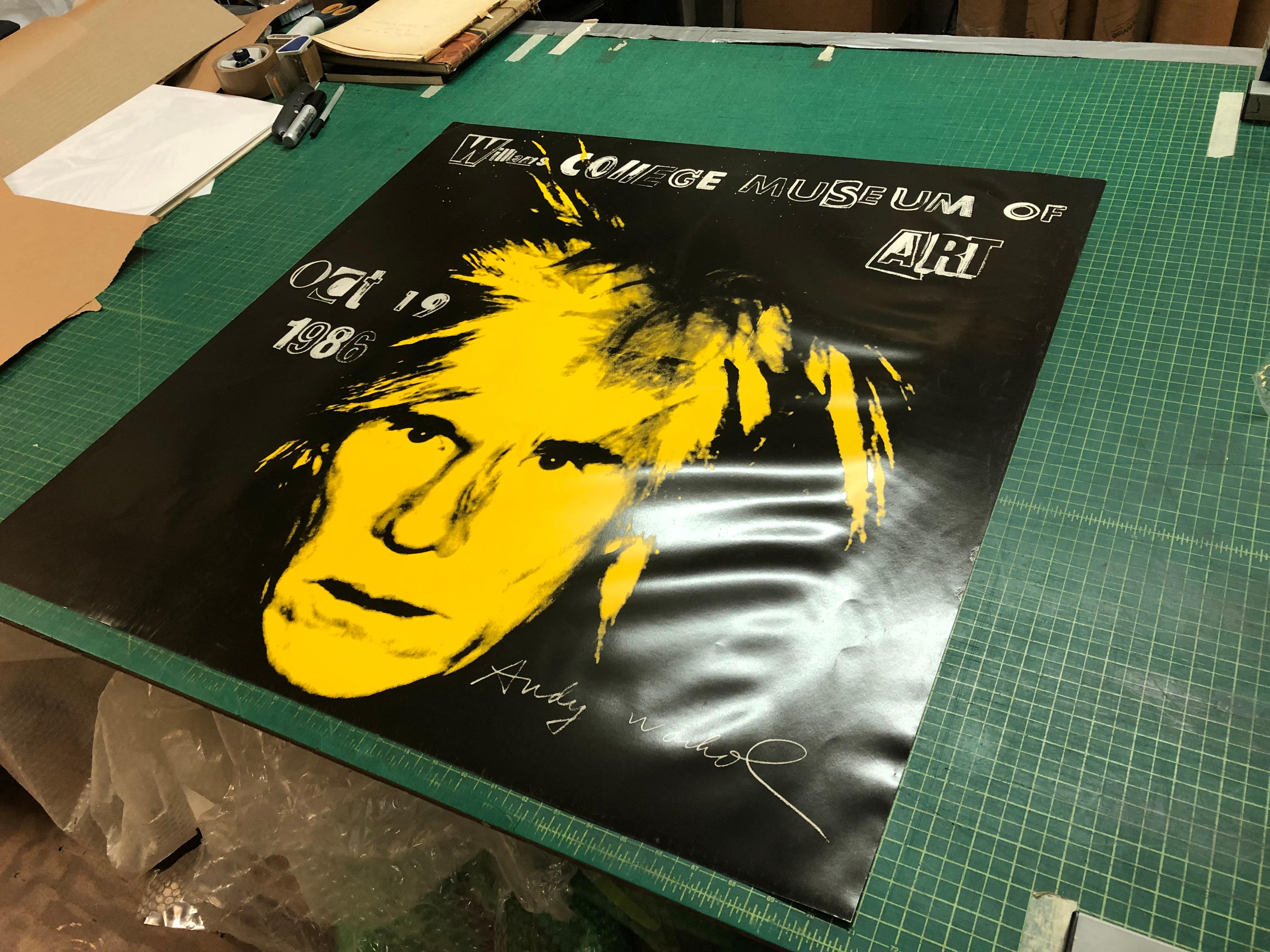1986 After Andy Warhol 'Self Portrait' Pop Art Black, Yellow Offset Lithograph 2