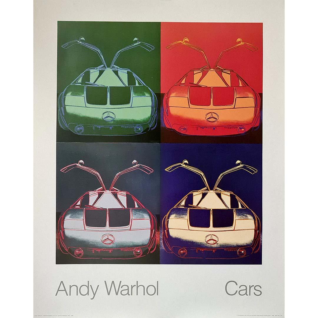 The 1988 original poster by Andy Warhol, created for the "Cars" series and prominently featuring the Mercedes-Benz Typ C 111 Versuchswagen, is a compelling piece that highlights the artist's unique blend of pop art and industrial design.