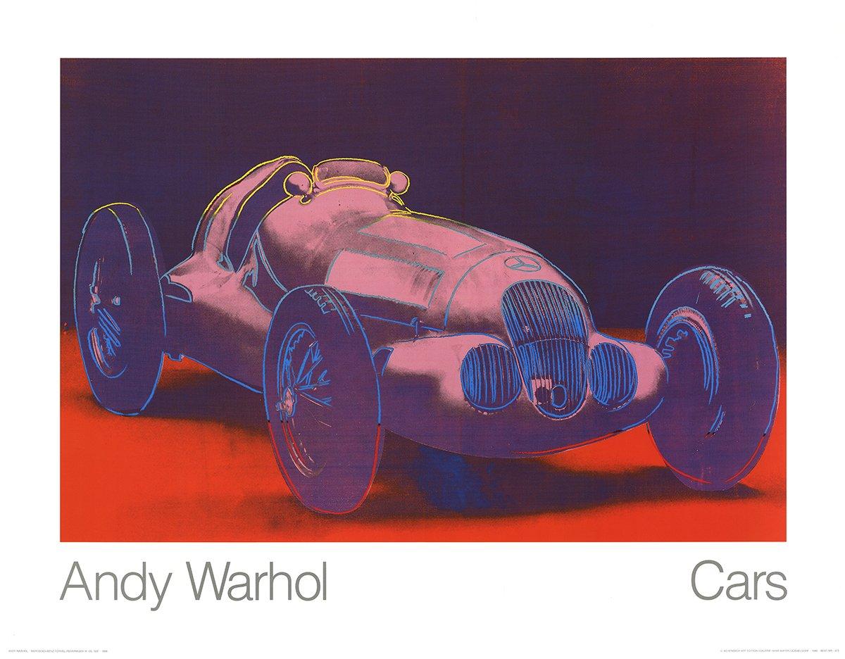Paper Size: 27.5 x 35.5 inches ( 69.85 x 90.17 cm )
 Image Size: 20 x 30.25 inches ( 50.8 x 76.835 cm )
 Framed: No
 Condition: A: Mint
 
 Additional Details: Out-of-print Andy Warhol poster featuring the Mercedes W 125, 1937 single. Published by Te