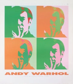 1989 After Andy Warhol 'Four Self Portraits' Pop Art Orange, Green, Pink 