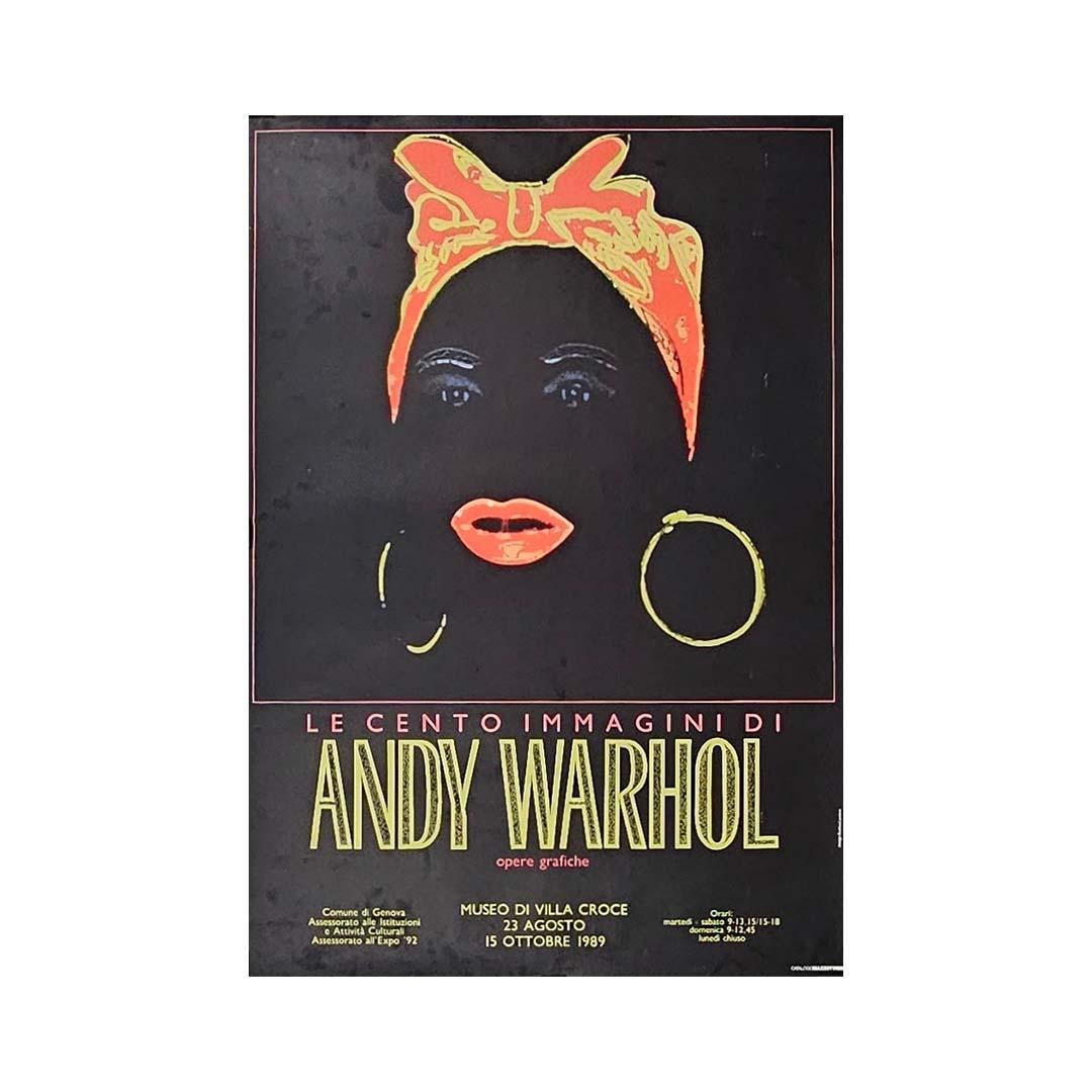 1989 Original-Ausstellungsplakat Le Cento Immagini di Andy Warhol im Angebot 1