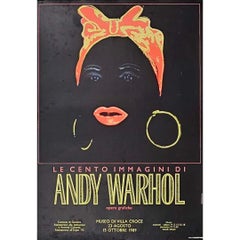 1989 original exhibition poster Le Cento Immagini di Andy Warhol