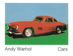 Vintage 1990 After Andy Warhol '300 Sl Coupe (1954) (Lg)' Pop Art Green, Orange, Red 