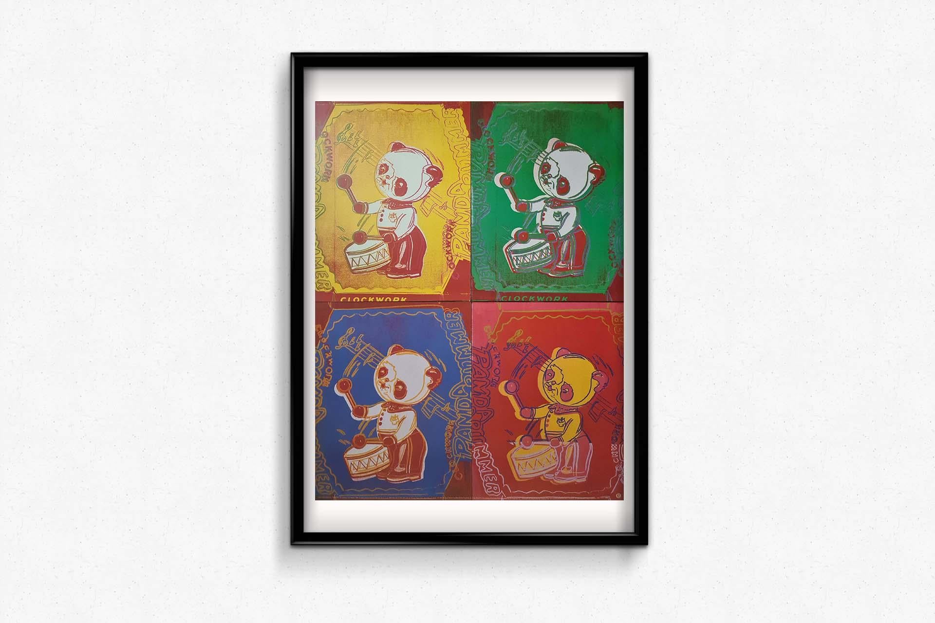 1993 original exhibition poster titled Toy Paintings - Four Pandas - Andy Warhol 1