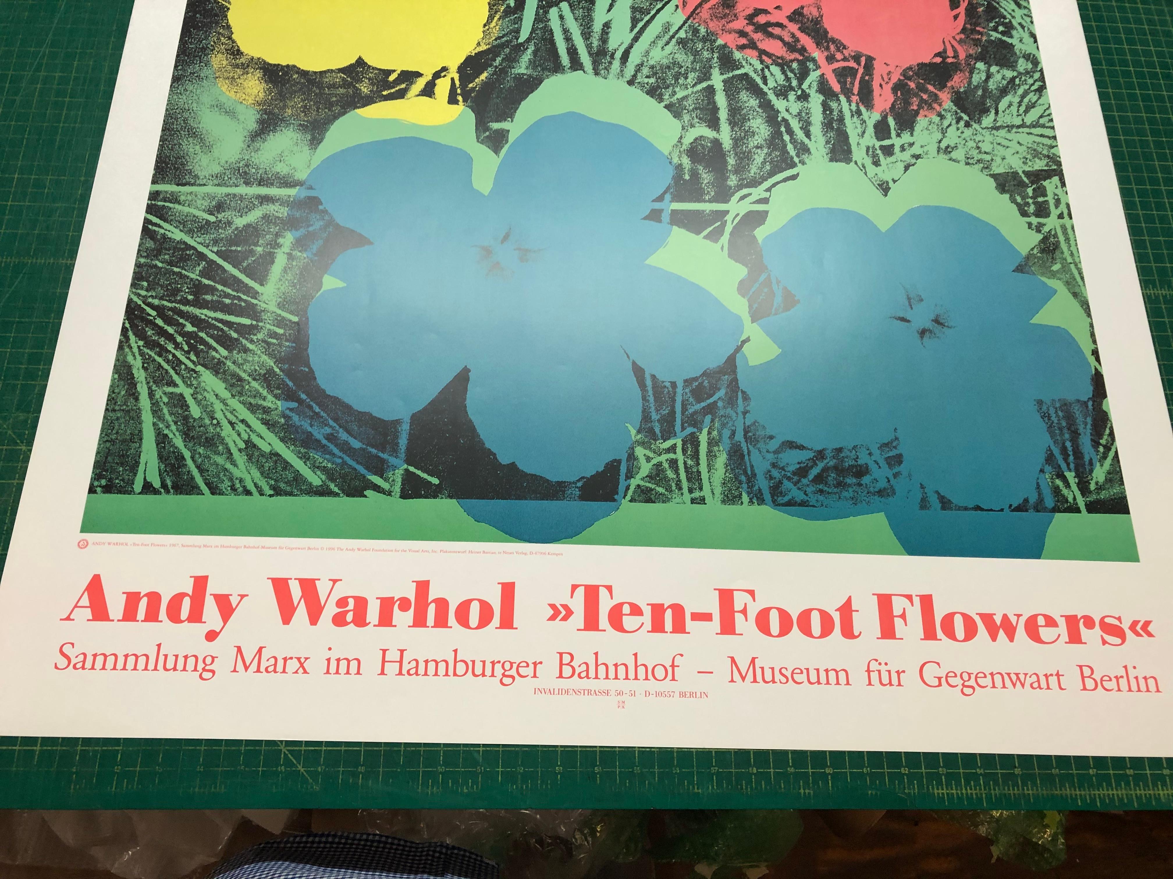 1996 Andy Warhol 'Ten Foot Flowers' Poster 1
