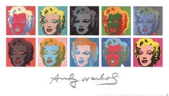 1997 After Andy Warhol 
Ten Marilyns (White Background)
 Pop Art Multicolor