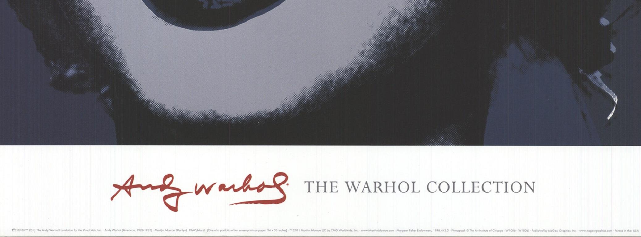 2011 Andy Warhol 'Marilyn Monroe (Black)' Pop Art Purple Offset Lithograph 3