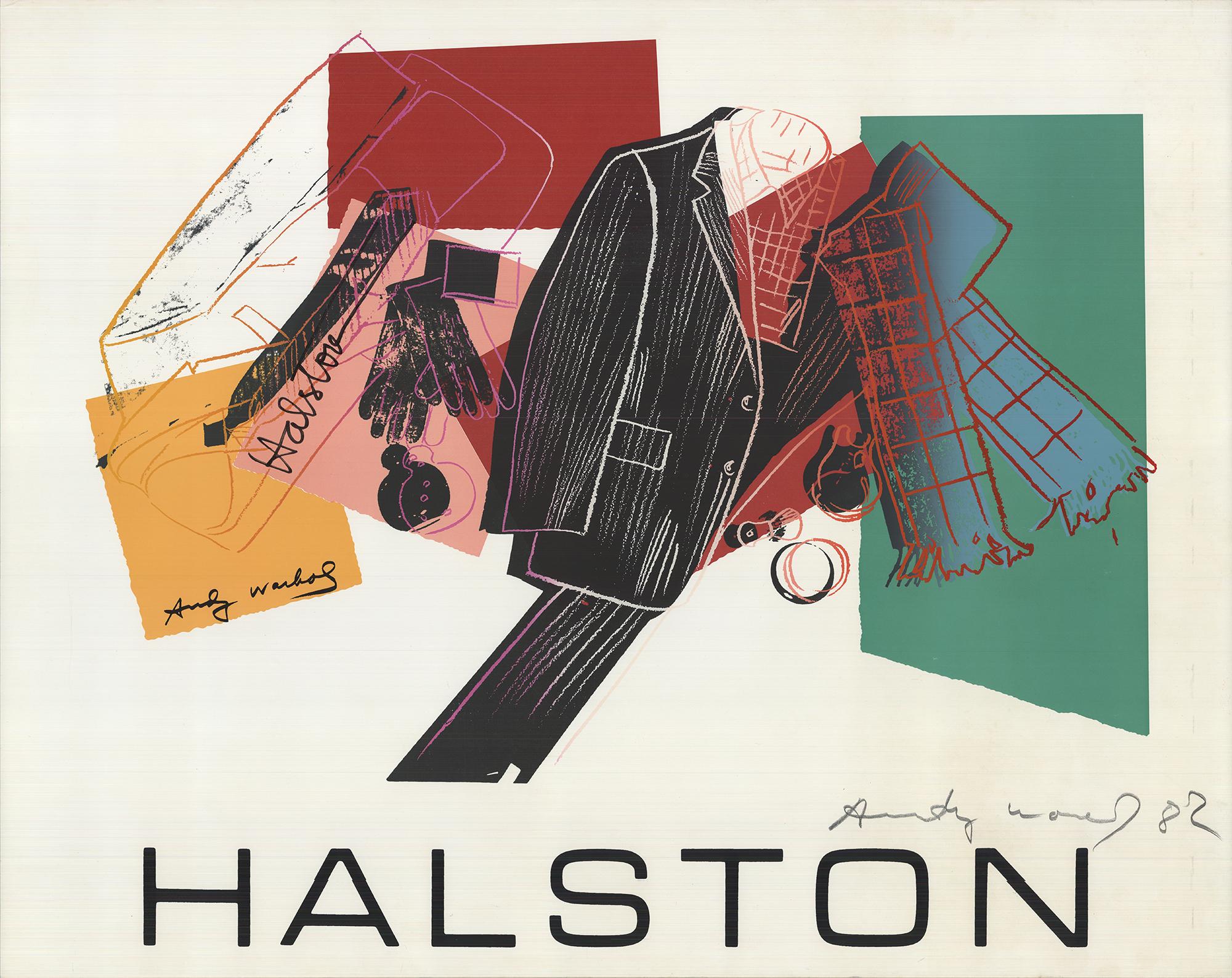 4 Assorted Warhol + Halston One-of-a-kind Rare & Signed Serigraphs - Pop Art Print by Andy Warhol