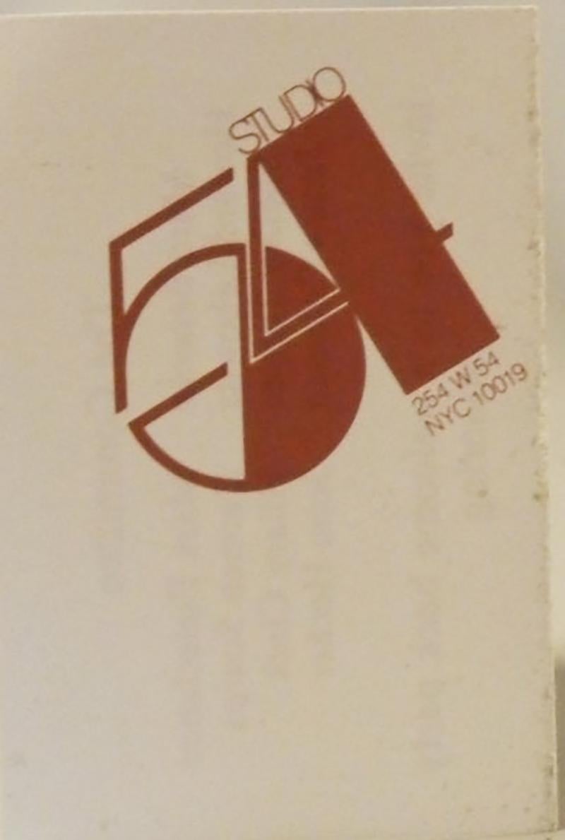 A very rare Andy Warhol Studio 54 Invitation Card, offset lithograph 1