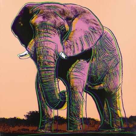 African Elephant (FS II.293) - Print by Andy Warhol