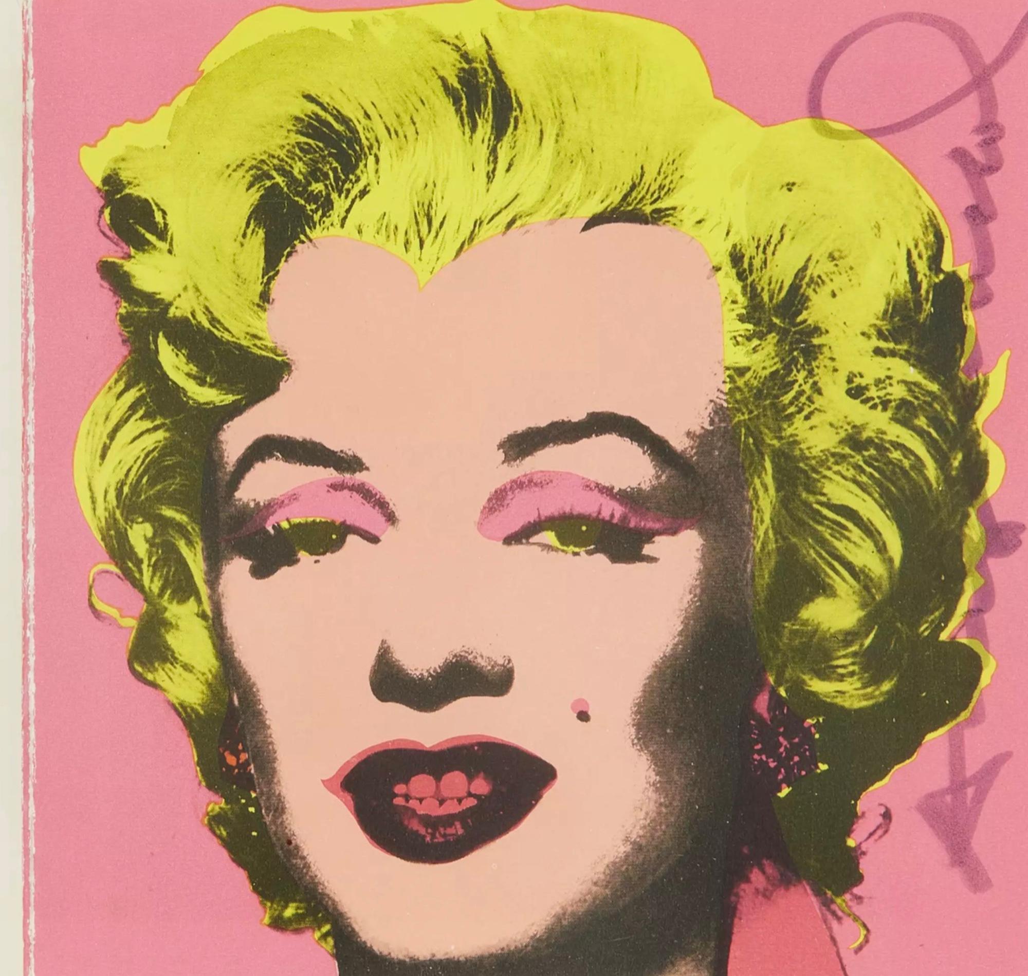 ANDY WARHOL (1928-1987)

Andy Warhol's 'Marilyn (Invitation)' is an offset lithograph in vivid color. The sheet is signed and inscribed '101' on the verso. This piece is in excellent condition and framed beautifully. Printed by Color Editions Inc.,