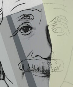 „Albert Einstein“, Original von Andy Warhol, Pop-Art, Prominentenporträt aus den 1980er Jahren