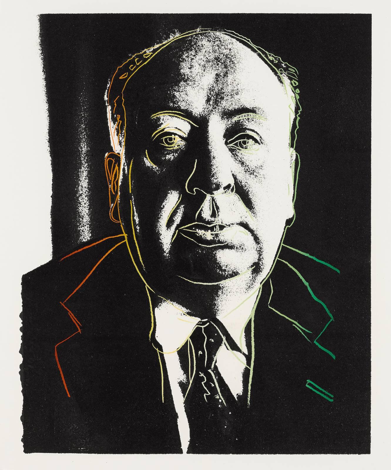 Andy Warhol Portrait Print - Alfred Hitchcock F&S IIIB.14a