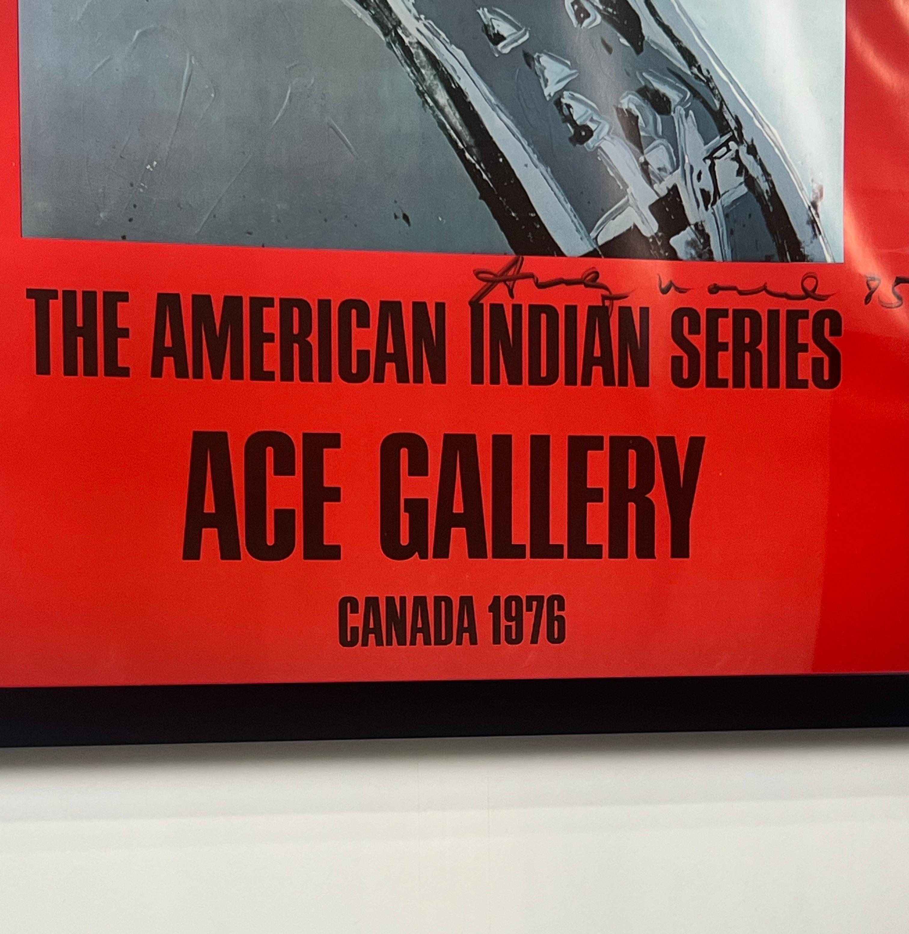 Andy Warhol American Indian Red Poster w/ COA Hand Signed, Framed & Signed 1985 im Angebot 9