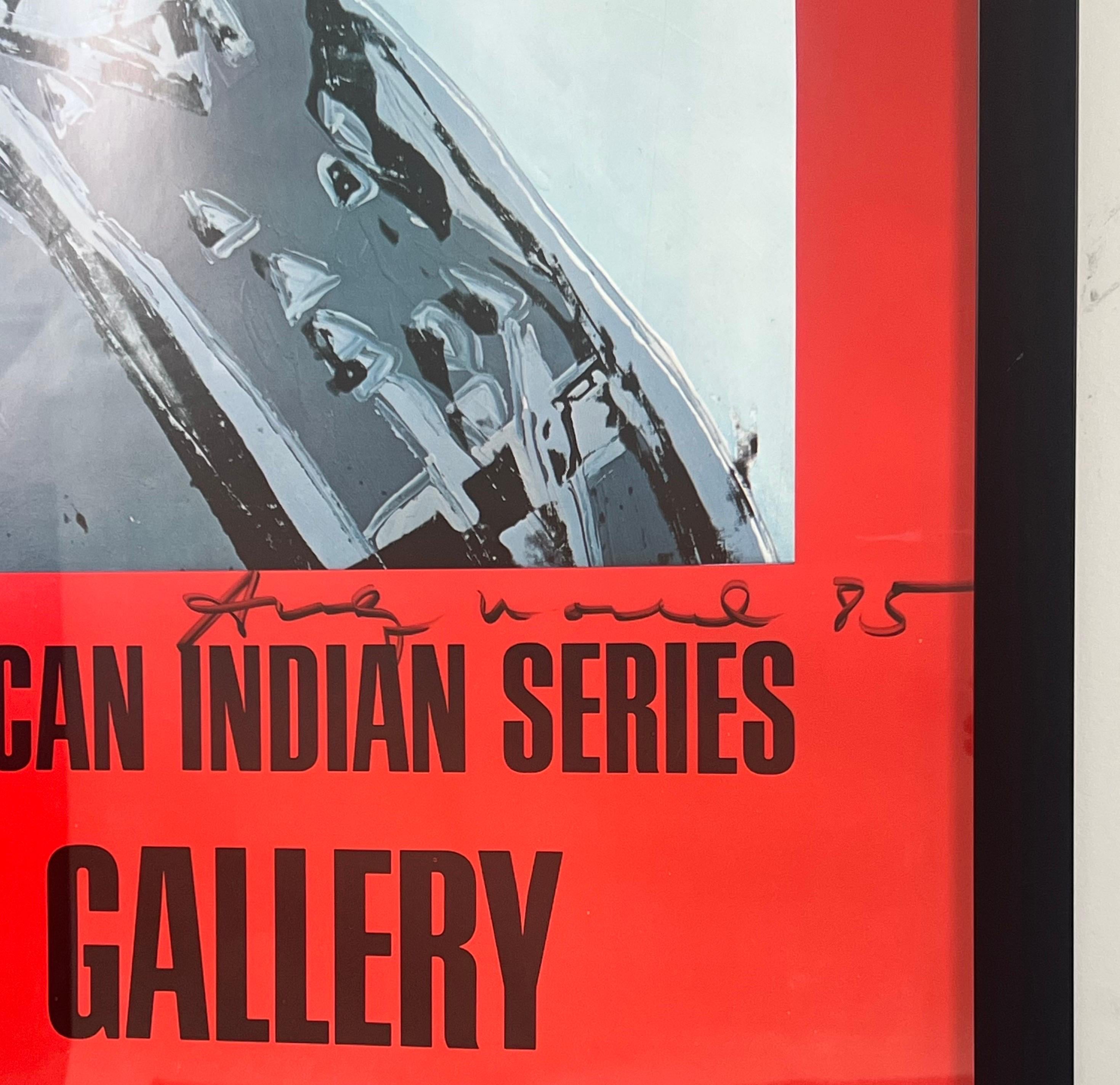 Andy Warhol American Indian Red Poster w/ COA Hand Signed, Framed & Signed 1985 im Angebot 11