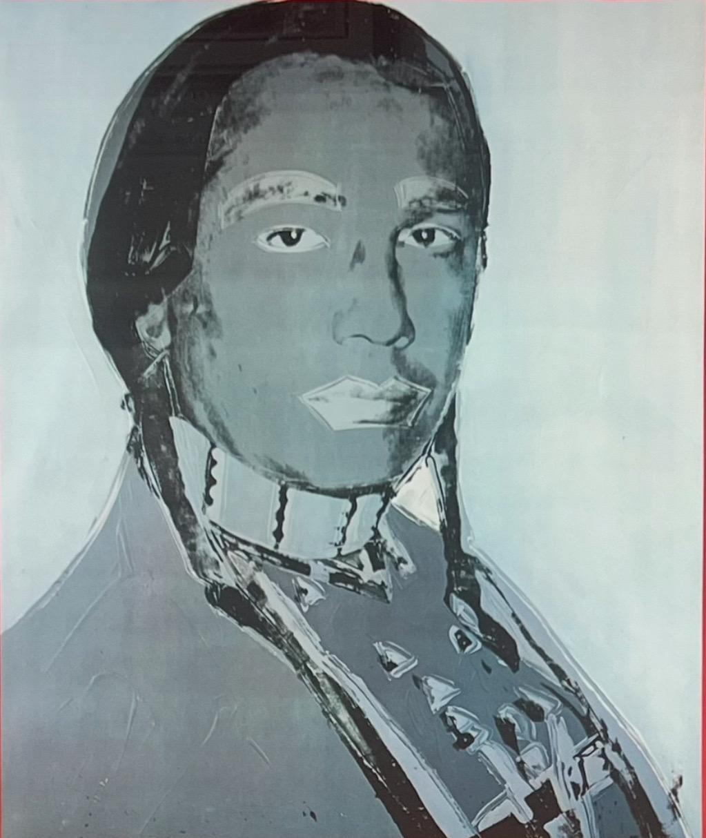 Andy Warhol American Indian Red Poster w/ COA Hand Signed, Framed & Signed 1985 im Angebot 2