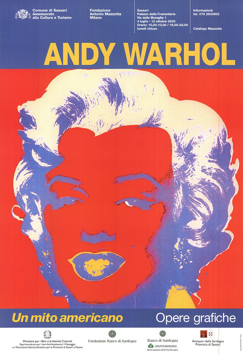 Papierformat: 37,75 x 26 Zoll (95,885 x 66,04 cm)
Bildgröße: 25,5 x 26 Zoll (64,77 x 66,04 cm)
Gerahmt: Nein
Zustand: A-: Fast neuwertig, sehr leichte Gebrauchsspuren
Zusätzliche Details: Italienisches Plakat für Andy Warhol.

Versand und